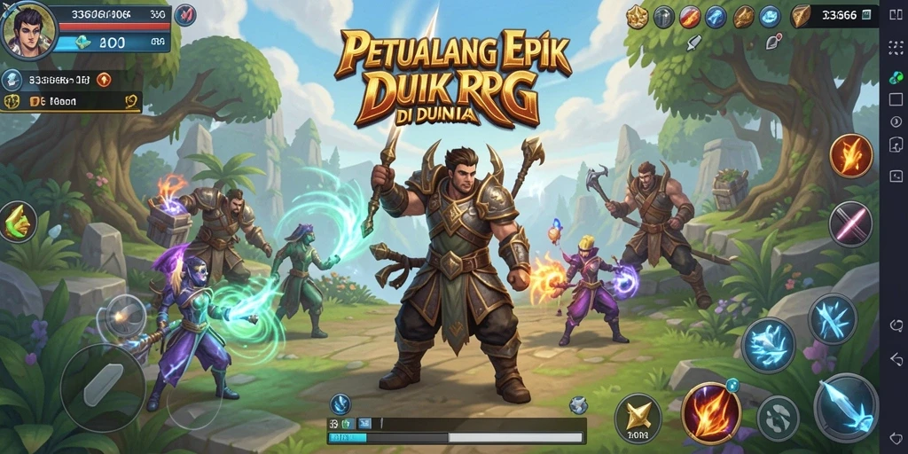 Screenshot gameplay menampilkan aksi seru dalam dunia RPG.