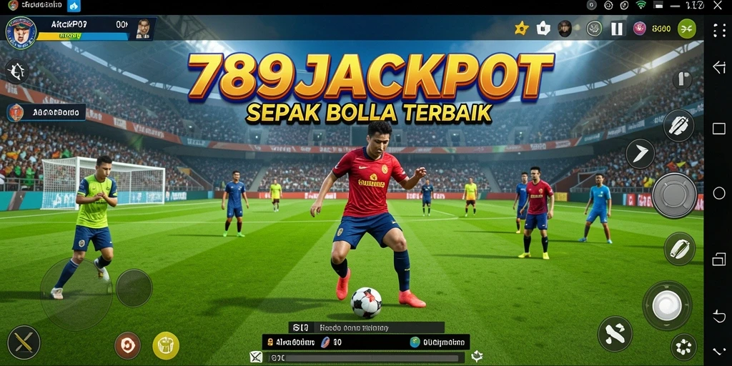 Tampilan gameplay <strong>789JACKPOT</strong> yang mendebarkan dalam pertandingan sepak bola.