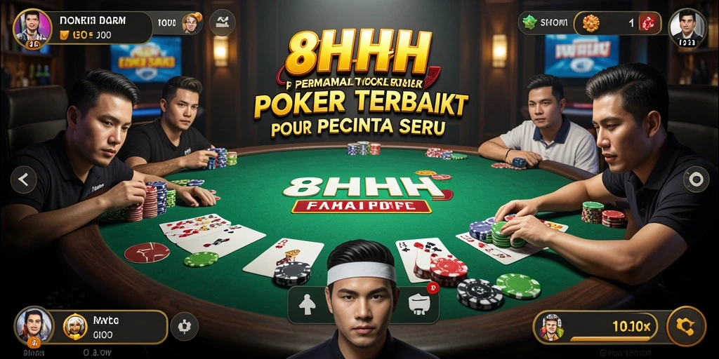 Gameplay seru dari 8HHH yang penuh dengan aksi Poker