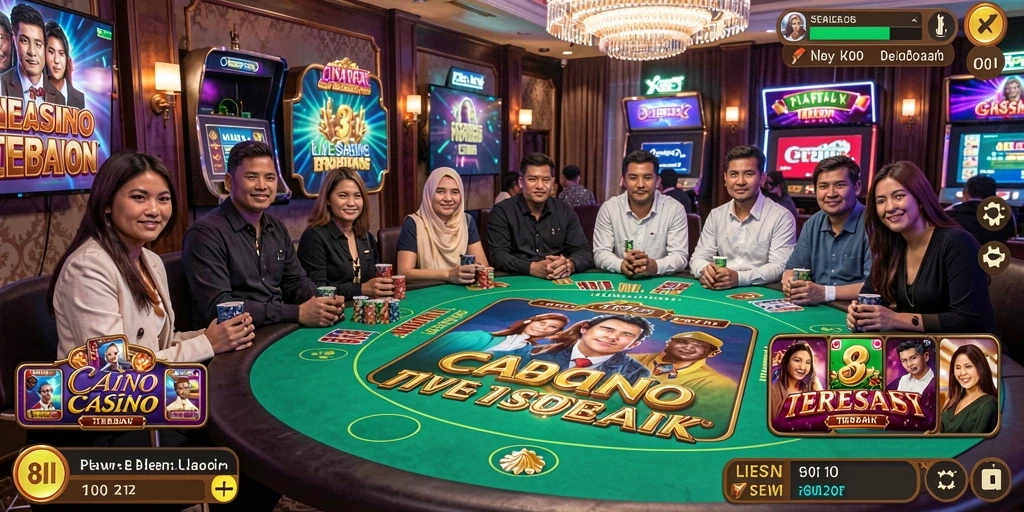Screenshot gameplay 8II menampilkan momen taruhan seru di Live Casino.