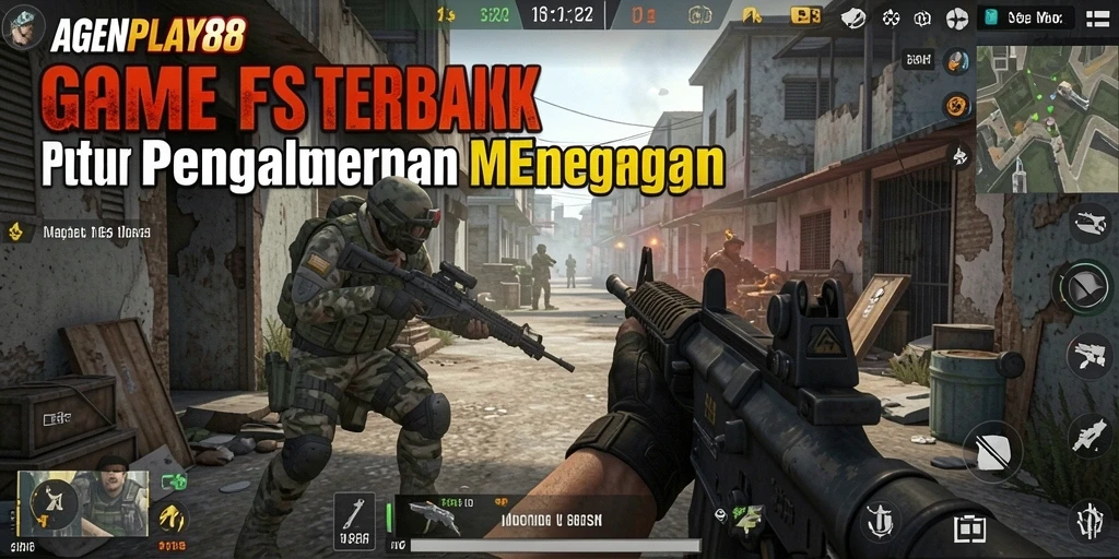 Screenshot AGENPLAY88 menampilkan momen mendebarkan dalam pertempuran FPS.