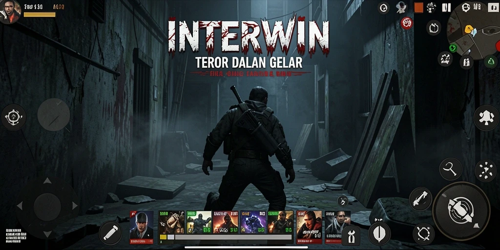 Tampilan gameplay yang mencekam dan menegangkan di INTERWIN.
