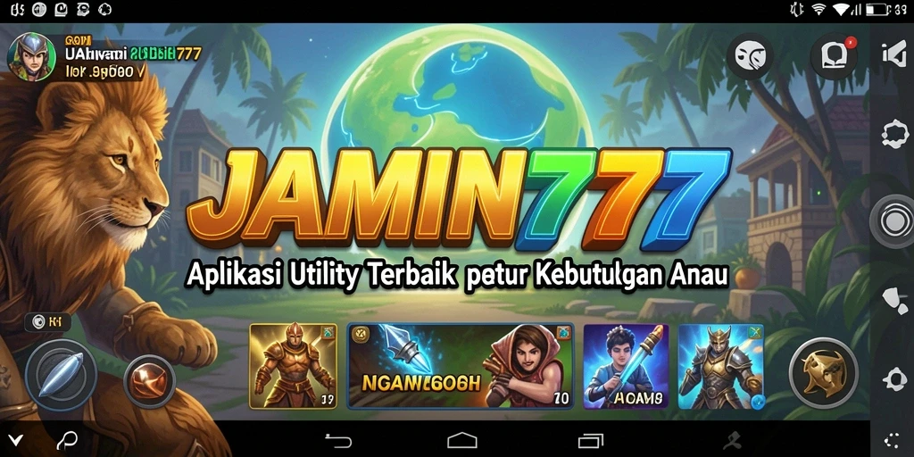 Tampilan antarmuka pengguna aplikasi JAMIN777 yang intuitif dan efisien.