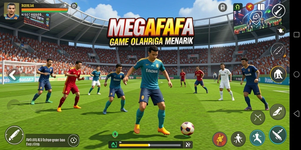 Tampilan menarik dari gameplay MEGAFAFA yang penuh aksi.