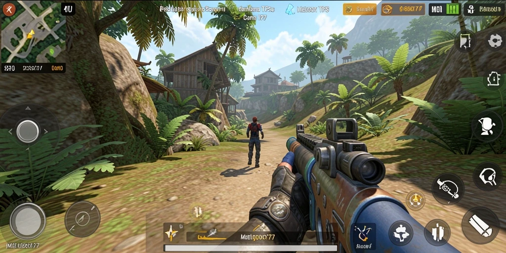 Tampilan seru gameplay TPS di MELODY77.