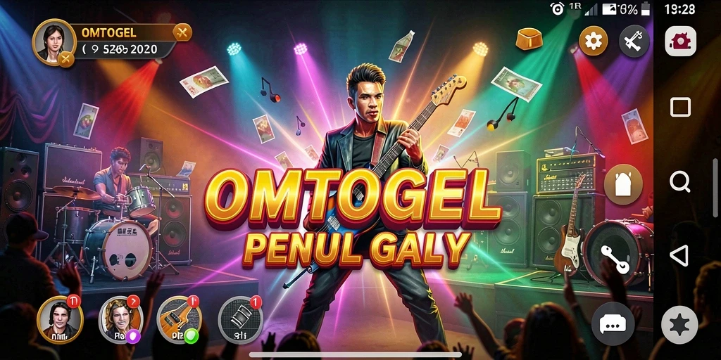 Tampilan gameplay seru dalam OMTOGEL dengan musik yang menggugah semangat.