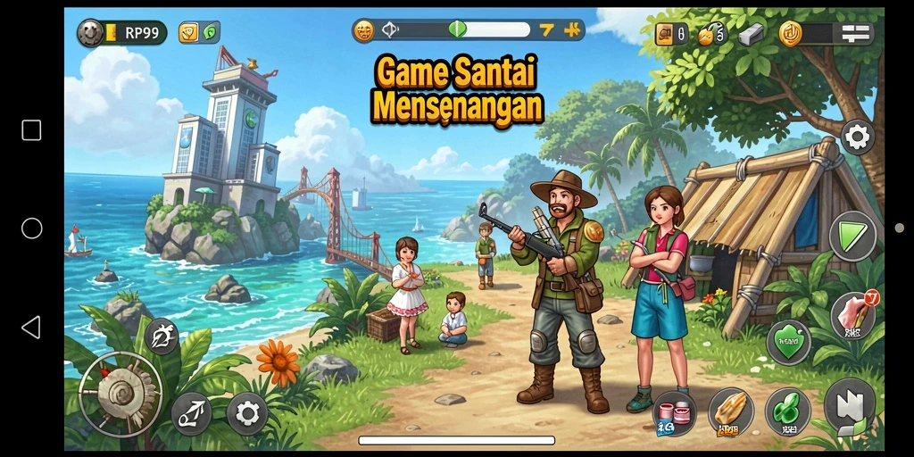 Tangkapan layar menampilkan gameplay seru RP99 dengan karakter yang lucu.