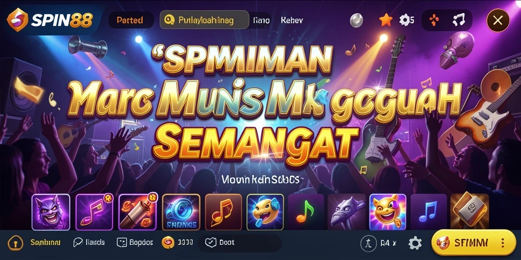 Tampilan gameplay seru di SPIN88 dengan berbagai lagu dan tantangan.