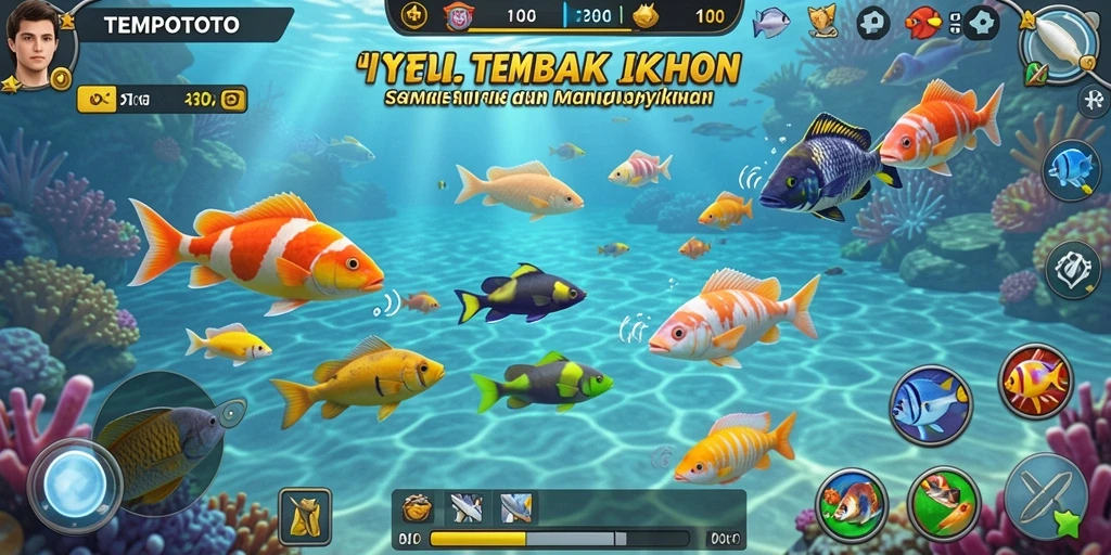 Tampilan gameplay Tembak Ikan yang seru dan menantang di TEMPOTOTO.