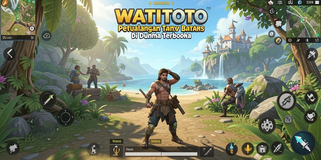 Gameplay WATITOTO di dunia terbuka, menjelajah tanpa batas.