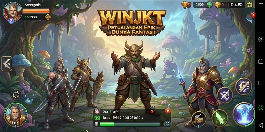 Tampilan menarik dari gameplay petualangan di WINJKT.